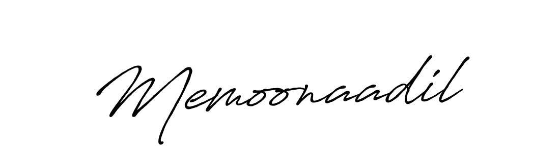 How to make Memoonaadil signature? Antro_Vectra_Bolder is a professional autograph style. Create handwritten signature for Memoonaadil name. Memoonaadil signature style 7 images and pictures png