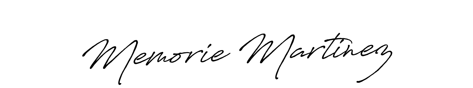 Create a beautiful signature design for name Memorie Martinez. With this signature (Antro_Vectra_Bolder) fonts, you can make a handwritten signature for free. Memorie Martinez signature style 7 images and pictures png
