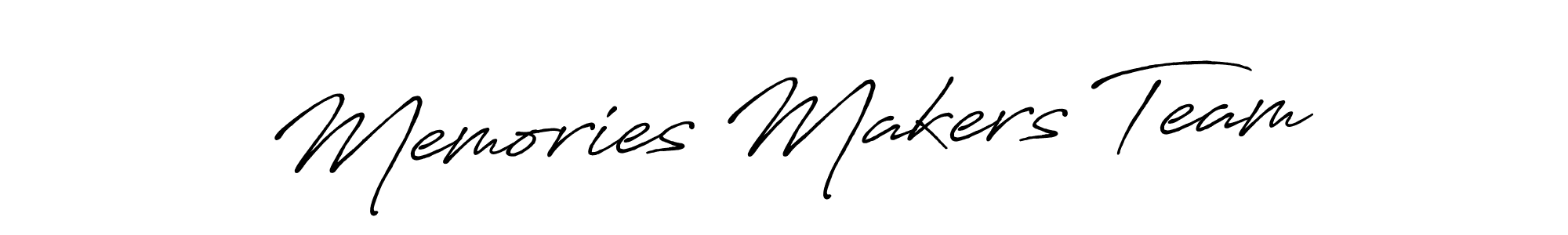 Once you've used our free online signature maker to create your best signature Antro_Vectra_Bolder style, it's time to enjoy all of the benefits that Memories Makers Team name signing documents. Memories Makers Team signature style 7 images and pictures png