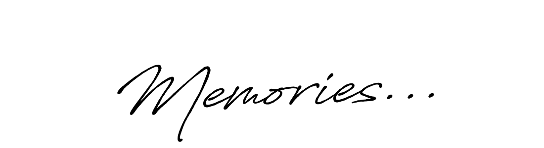 Use a signature maker to create a handwritten signature online. With this signature software, you can design (Antro_Vectra_Bolder) your own signature for name Memories.... Memories... signature style 7 images and pictures png