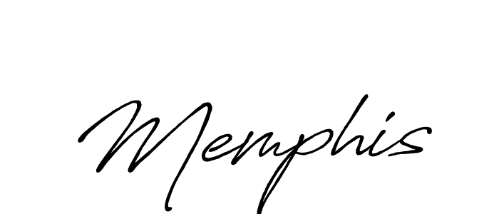 Use a signature maker to create a handwritten signature online. With this signature software, you can design (Antro_Vectra_Bolder) your own signature for name Memphis. Memphis signature style 7 images and pictures png