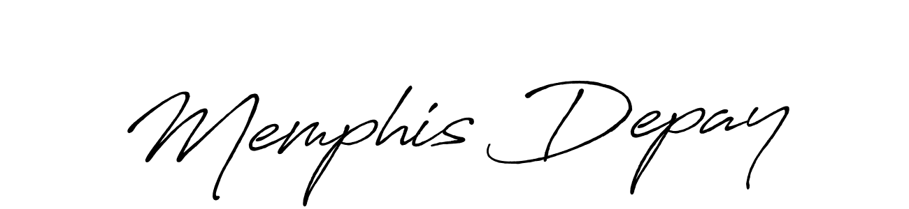 Use a signature maker to create a handwritten signature online. With this signature software, you can design (Antro_Vectra_Bolder) your own signature for name Memphis Depay. Memphis Depay signature style 7 images and pictures png