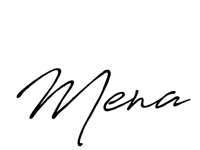 Create a beautiful signature design for name Mena. With this signature (Antro_Vectra_Bolder) fonts, you can make a handwritten signature for free. Mena signature style 7 images and pictures png