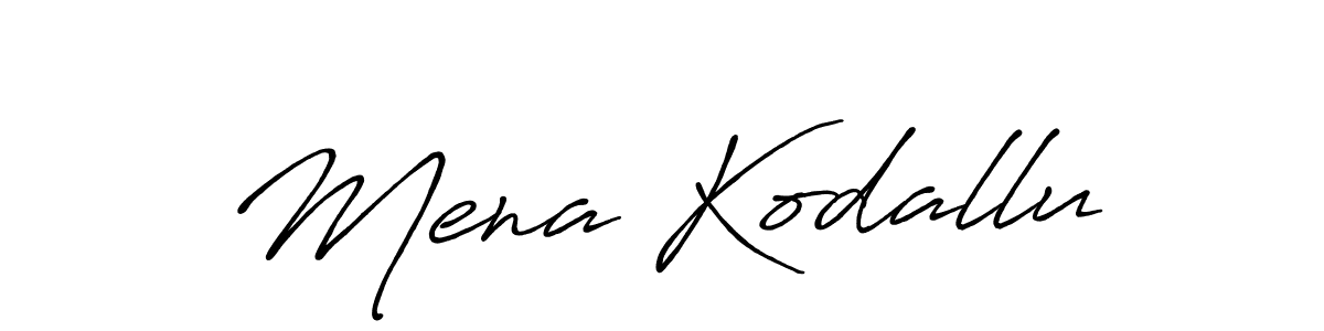 Also we have Mena Kodallu name is the best signature style. Create professional handwritten signature collection using Antro_Vectra_Bolder autograph style. Mena Kodallu signature style 7 images and pictures png