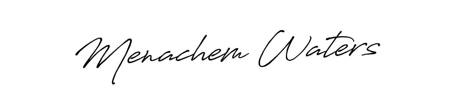 Use a signature maker to create a handwritten signature online. With this signature software, you can design (Antro_Vectra_Bolder) your own signature for name Menachem Waters. Menachem Waters signature style 7 images and pictures png