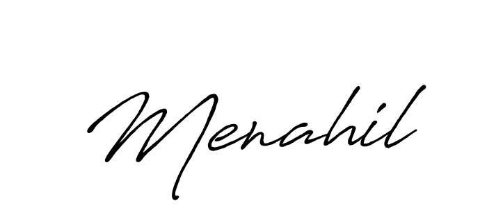 if you are searching for the best signature style for your name Menahil. so please give up your signature search. here we have designed multiple signature styles  using Antro_Vectra_Bolder. Menahil signature style 7 images and pictures png