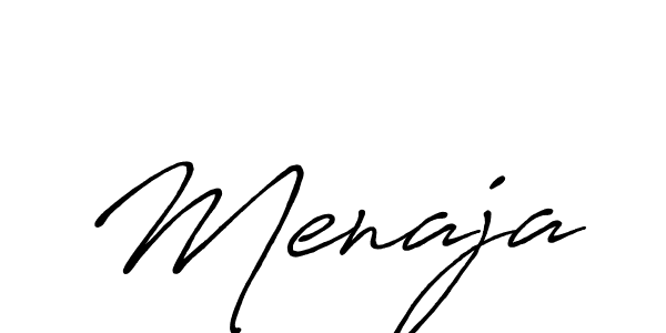 Create a beautiful signature design for name Menaja. With this signature (Antro_Vectra_Bolder) fonts, you can make a handwritten signature for free. Menaja signature style 7 images and pictures png