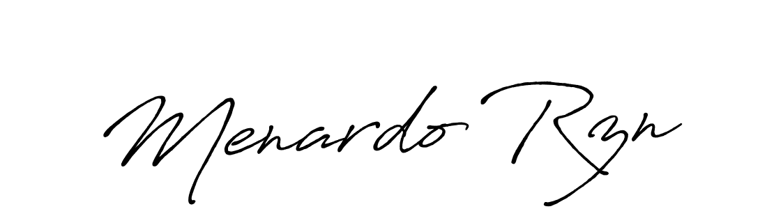 if you are searching for the best signature style for your name Menardo Rzn. so please give up your signature search. here we have designed multiple signature styles  using Antro_Vectra_Bolder. Menardo Rzn signature style 7 images and pictures png