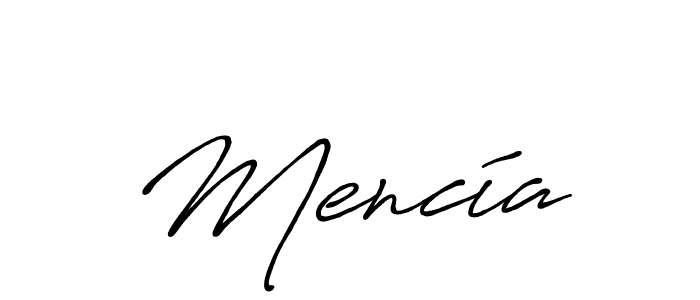 Use a signature maker to create a handwritten signature online. With this signature software, you can design (Antro_Vectra_Bolder) your own signature for name Mencía. Mencía signature style 7 images and pictures png