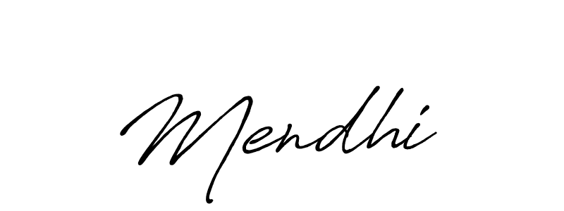 Create a beautiful signature design for name Mendhi . With this signature (Antro_Vectra_Bolder) fonts, you can make a handwritten signature for free. Mendhi  signature style 7 images and pictures png