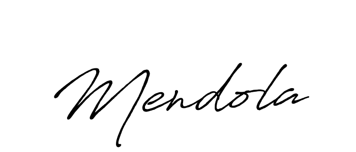 Design your own signature with our free online signature maker. With this signature software, you can create a handwritten (Antro_Vectra_Bolder) signature for name Mendola. Mendola signature style 7 images and pictures png