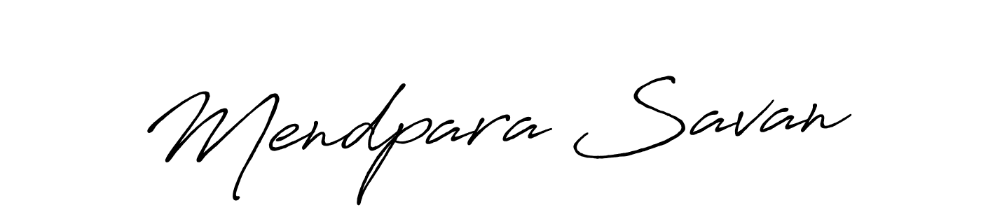 Make a beautiful signature design for name Mendpara Savan. Use this online signature maker to create a handwritten signature for free. Mendpara Savan signature style 7 images and pictures png