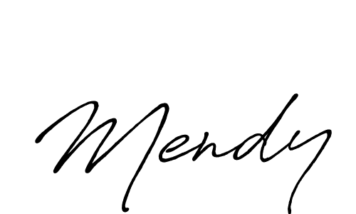 Use a signature maker to create a handwritten signature online. With this signature software, you can design (Antro_Vectra_Bolder) your own signature for name Mendy. Mendy signature style 7 images and pictures png