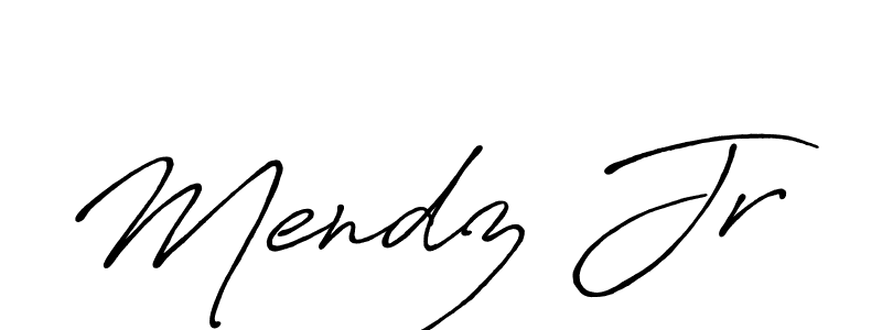 The best way (Antro_Vectra_Bolder) to make a short signature is to pick only two or three words in your name. The name Mendz Jr include a total of six letters. For converting this name. Mendz Jr signature style 7 images and pictures png