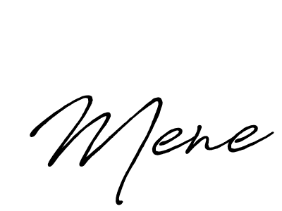 How to make Mene name signature. Use Antro_Vectra_Bolder style for creating short signs online. This is the latest handwritten sign. Mene signature style 7 images and pictures png