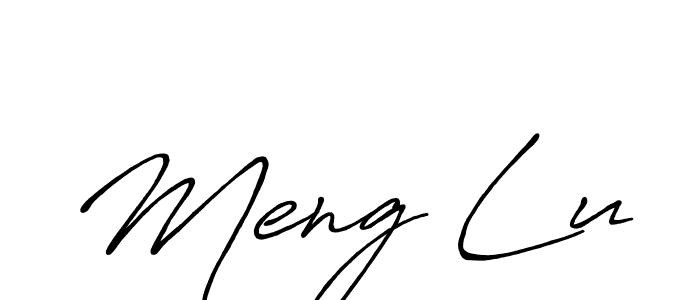 The best way (Antro_Vectra_Bolder) to make a short signature is to pick only two or three words in your name. The name Meng Lu include a total of six letters. For converting this name. Meng Lu signature style 7 images and pictures png