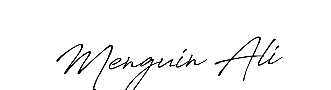 Make a beautiful signature design for name Menguin Ali. Use this online signature maker to create a handwritten signature for free. Menguin Ali signature style 7 images and pictures png