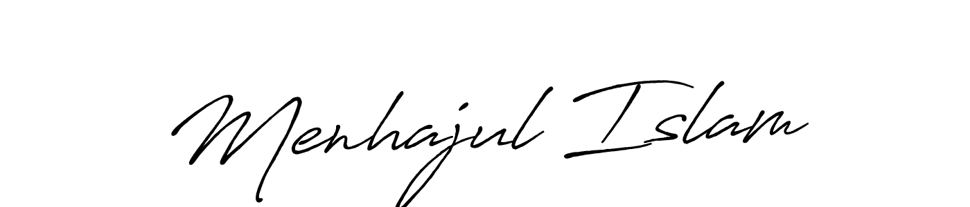 Menhajul Islam stylish signature style. Best Handwritten Sign (Antro_Vectra_Bolder) for my name. Handwritten Signature Collection Ideas for my name Menhajul Islam. Menhajul Islam signature style 7 images and pictures png