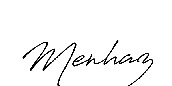 How to make Menhaz name signature. Use Antro_Vectra_Bolder style for creating short signs online. This is the latest handwritten sign. Menhaz signature style 7 images and pictures png