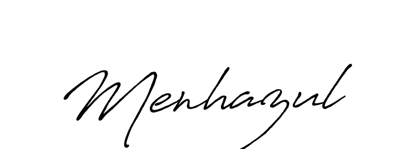 Menhazul stylish signature style. Best Handwritten Sign (Antro_Vectra_Bolder) for my name. Handwritten Signature Collection Ideas for my name Menhazul. Menhazul signature style 7 images and pictures png