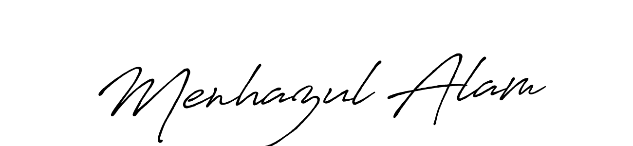 Menhazul Alam stylish signature style. Best Handwritten Sign (Antro_Vectra_Bolder) for my name. Handwritten Signature Collection Ideas for my name Menhazul Alam. Menhazul Alam signature style 7 images and pictures png