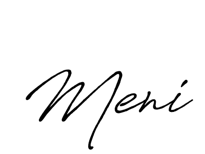 Also we have Meni name is the best signature style. Create professional handwritten signature collection using Antro_Vectra_Bolder autograph style. Meni signature style 7 images and pictures png