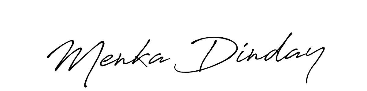 This is the best signature style for the Menka Dinday name. Also you like these signature font (Antro_Vectra_Bolder). Mix name signature. Menka Dinday signature style 7 images and pictures png