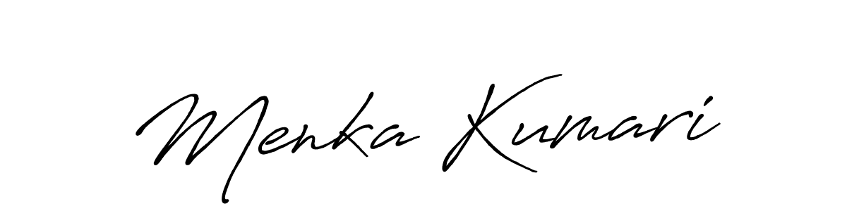 Menka Kumari stylish signature style. Best Handwritten Sign (Antro_Vectra_Bolder) for my name. Handwritten Signature Collection Ideas for my name Menka Kumari. Menka Kumari signature style 7 images and pictures png