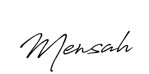 Make a beautiful signature design for name Mensah. Use this online signature maker to create a handwritten signature for free. Mensah signature style 7 images and pictures png