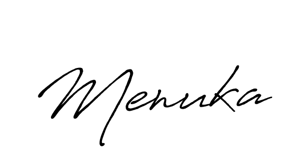 Best and Professional Signature Style for Menuka. Antro_Vectra_Bolder Best Signature Style Collection. Menuka signature style 7 images and pictures png