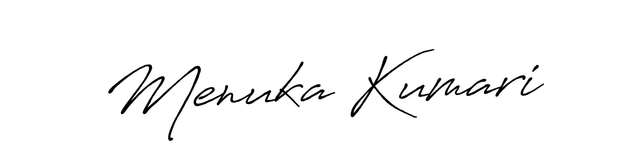 Make a beautiful signature design for name Menuka Kumari. Use this online signature maker to create a handwritten signature for free. Menuka Kumari signature style 7 images and pictures png