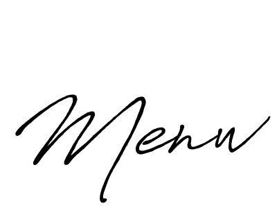 Design your own signature with our free online signature maker. With this signature software, you can create a handwritten (Antro_Vectra_Bolder) signature for name Menw. Menw signature style 7 images and pictures png