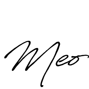 Design your own signature with our free online signature maker. With this signature software, you can create a handwritten (Antro_Vectra_Bolder) signature for name Meo. Meo signature style 7 images and pictures png