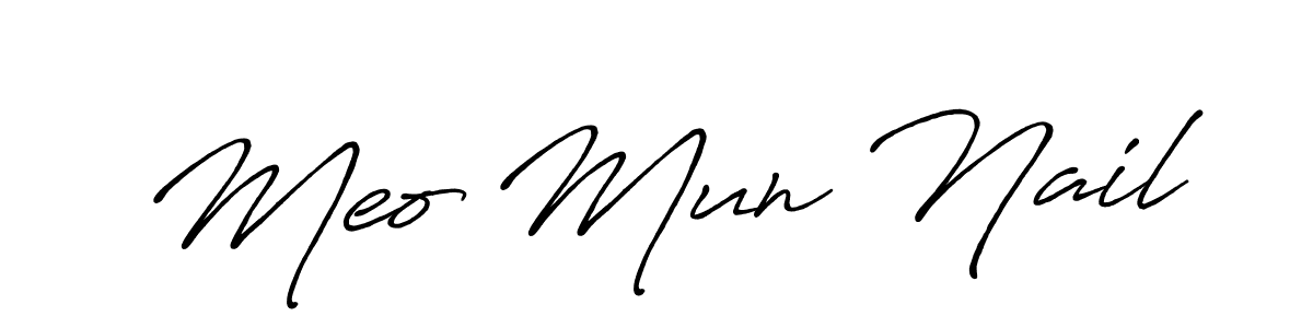 Make a beautiful signature design for name Meo Mun Nail. Use this online signature maker to create a handwritten signature for free. Meo Mun Nail signature style 7 images and pictures png
