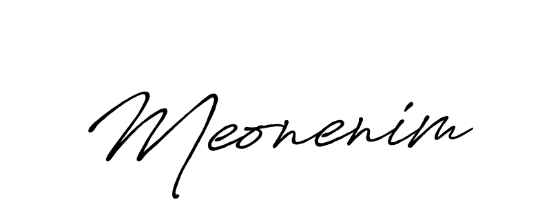 Similarly Antro_Vectra_Bolder is the best handwritten signature design. Signature creator online .You can use it as an online autograph creator for name Meonenim. Meonenim signature style 7 images and pictures png