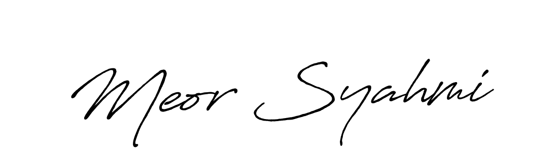 Also You can easily find your signature by using the search form. We will create Meor Syahmi name handwritten signature images for you free of cost using Antro_Vectra_Bolder sign style. Meor Syahmi signature style 7 images and pictures png