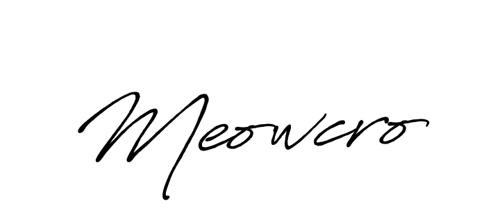 How to Draw Meowcro signature style? Antro_Vectra_Bolder is a latest design signature styles for name Meowcro. Meowcro signature style 7 images and pictures png