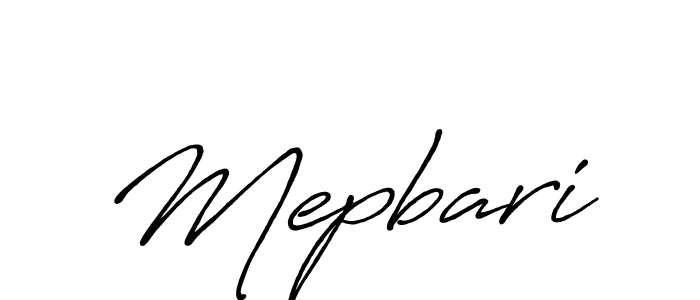 Mepbari stylish signature style. Best Handwritten Sign (Antro_Vectra_Bolder) for my name. Handwritten Signature Collection Ideas for my name Mepbari. Mepbari signature style 7 images and pictures png