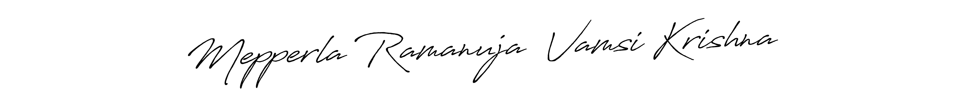 How to Draw Mepperla Ramanuja  Vamsi Krishna signature style? Antro_Vectra_Bolder is a latest design signature styles for name Mepperla Ramanuja  Vamsi Krishna. Mepperla Ramanuja  Vamsi Krishna signature style 7 images and pictures png