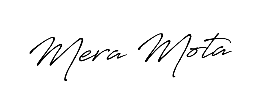 The best way (Antro_Vectra_Bolder) to make a short signature is to pick only two or three words in your name. The name Mera Mota include a total of six letters. For converting this name. Mera Mota signature style 7 images and pictures png