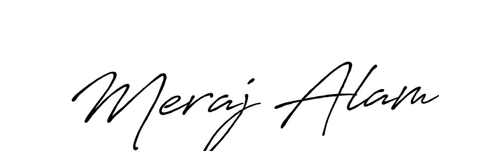 Also You can easily find your signature by using the search form. We will create Meraj Alam name handwritten signature images for you free of cost using Antro_Vectra_Bolder sign style. Meraj Alam signature style 7 images and pictures png