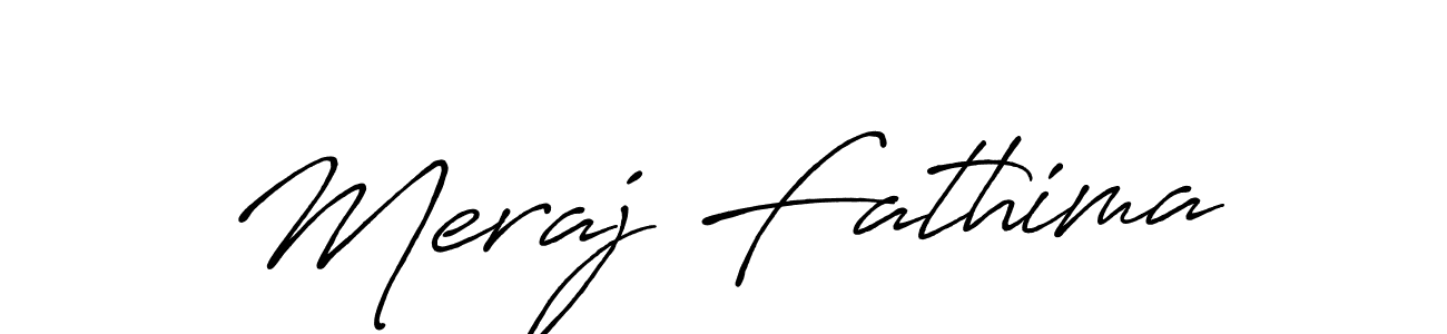 Design your own signature with our free online signature maker. With this signature software, you can create a handwritten (Antro_Vectra_Bolder) signature for name Meraj Fathima. Meraj Fathima signature style 7 images and pictures png