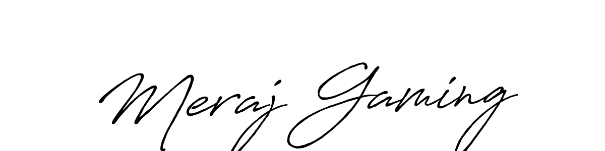 Also You can easily find your signature by using the search form. We will create Meraj Gaming name handwritten signature images for you free of cost using Antro_Vectra_Bolder sign style. Meraj Gaming signature style 7 images and pictures png