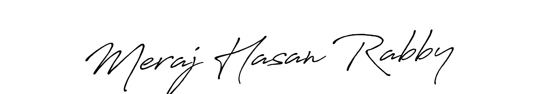 Design your own signature with our free online signature maker. With this signature software, you can create a handwritten (Antro_Vectra_Bolder) signature for name Meraj Hasan Rabby. Meraj Hasan Rabby signature style 7 images and pictures png