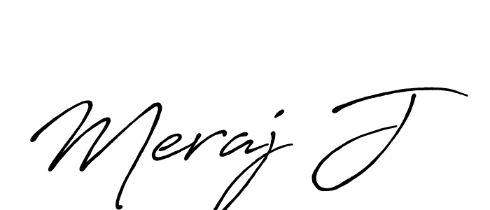 if you are searching for the best signature style for your name Meraj J. so please give up your signature search. here we have designed multiple signature styles  using Antro_Vectra_Bolder. Meraj J signature style 7 images and pictures png