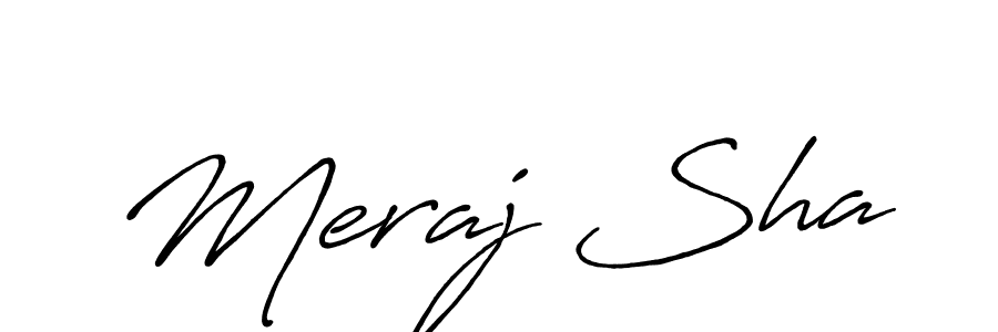 Make a beautiful signature design for name Meraj Sha. With this signature (Antro_Vectra_Bolder) style, you can create a handwritten signature for free. Meraj Sha signature style 7 images and pictures png