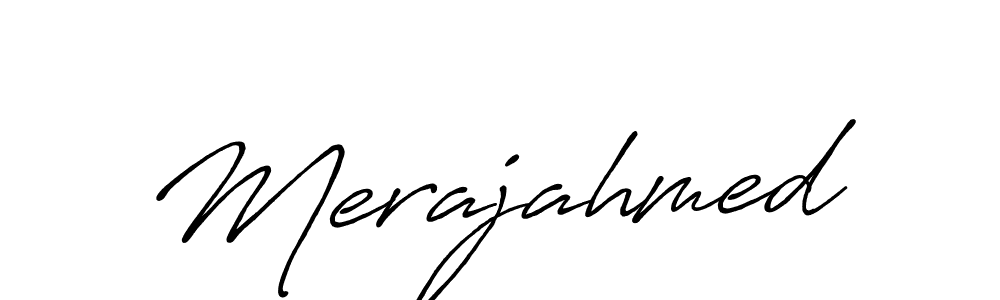 How to make Merajahmed name signature. Use Antro_Vectra_Bolder style for creating short signs online. This is the latest handwritten sign. Merajahmed signature style 7 images and pictures png