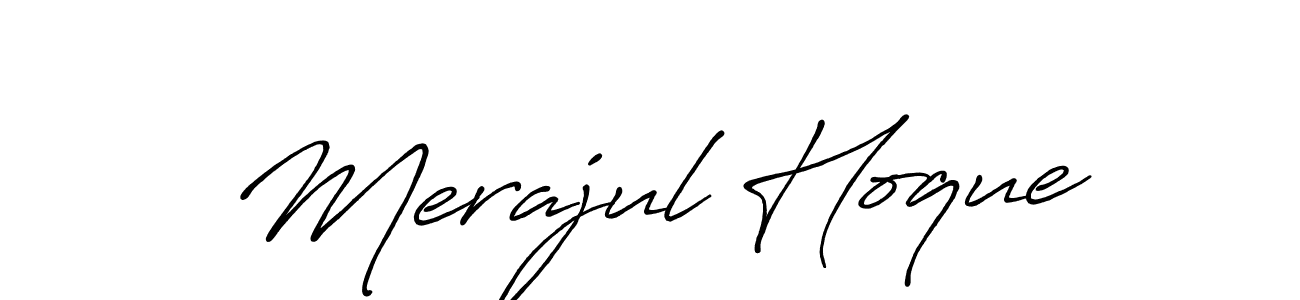 Create a beautiful signature design for name Merajul Hoque. With this signature (Antro_Vectra_Bolder) fonts, you can make a handwritten signature for free. Merajul Hoque signature style 7 images and pictures png