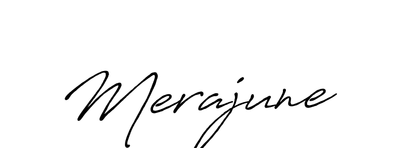 if you are searching for the best signature style for your name Merajune. so please give up your signature search. here we have designed multiple signature styles  using Antro_Vectra_Bolder. Merajune signature style 7 images and pictures png