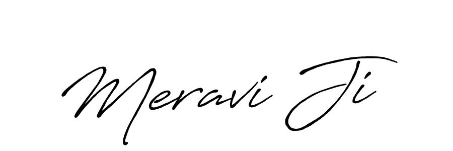 The best way (Antro_Vectra_Bolder) to make a short signature is to pick only two or three words in your name. The name Meravi Ji include a total of six letters. For converting this name. Meravi Ji signature style 7 images and pictures png